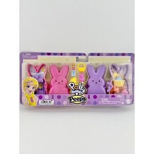 Polly Pocket x Peeps Easter Bunny 2 Compacts Toy Gift Set Baskets New B